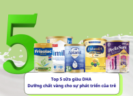 Top 5 sữa giàu DHA - Lựa chọn "dưỡng chất vàng" cho sự phát triển của trẻ