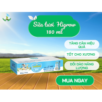 Thùng sữa tươi Higrow 180 ml