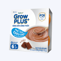 Váng sữa Nutifood GrowPLUS + vị socola (bạc) 4x55g