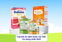 Top bột ăn dặm được mẹ Việt tin dùng nhất 2025