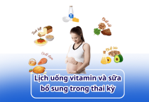 Lịch uống vitamin và sữa bổ sung trong thai kỳ