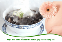 Top 5 món ăn từ yến sào cho bà bầu giúp thai nhi tăng cân, mẹ không vào mỡ