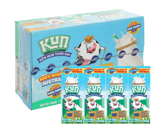 Sữa tươi Kun xanh có đường 180ml