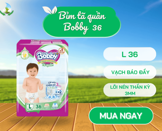 Bỉm tã  Bobby quần L 36