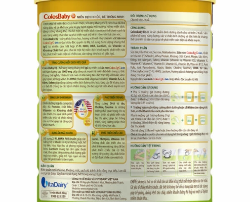 Sữa Colosbaby IQ Gold 2+ 800g (từ 2 tuổi)