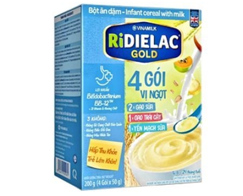 Bột ăn dặm Ridielac 4 vị ngọt