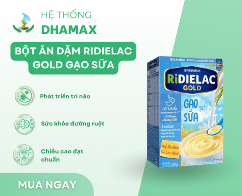 Bột Ăn Dặm Ridielac Gold Gạo Sữa 