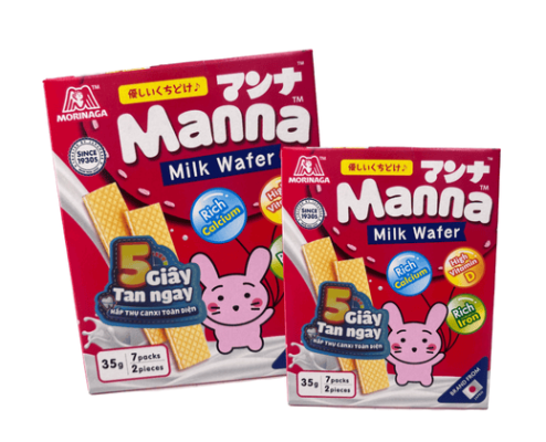 Bánh xốp sữa Morinaga Manna 35g