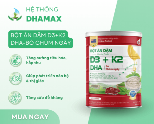 Bột Ăn Dặm D3+ k2 DHA bò chùm ngây 320g