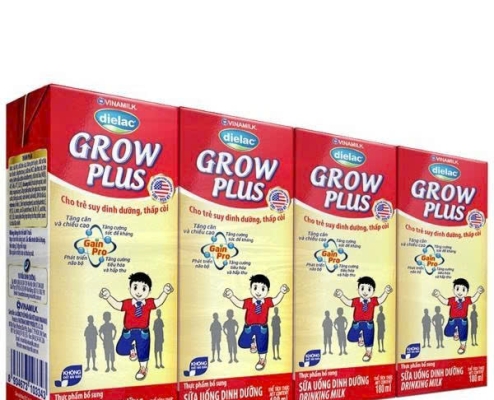 Sữa bột pha sẵn Dielac Grow Plus của Vinamilk ( 180ml)- lốc 4 hộp