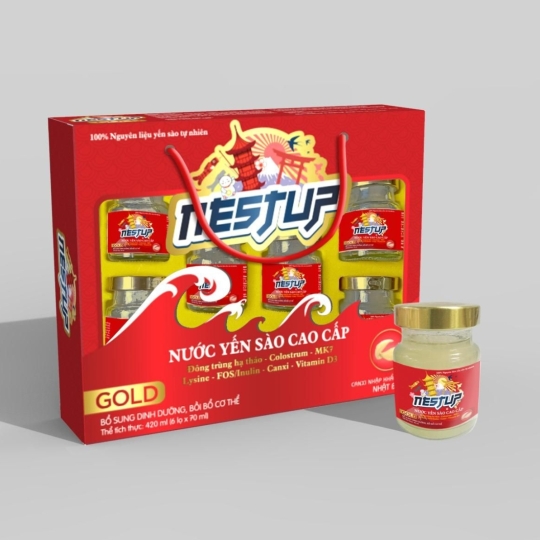 Yến sào nestup gold đỏ lốc 6 lọ