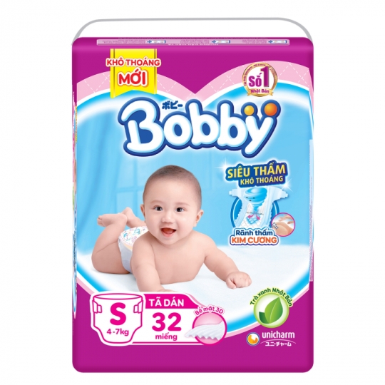 Tã Dán Bobby cho bé size S (từ 4-7kg)