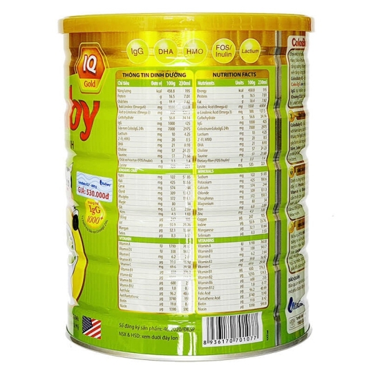 Sữa bột Colosbaby 2 + gold 800g