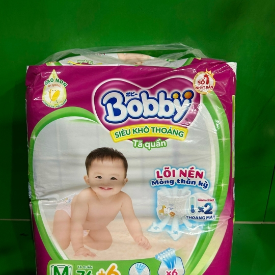 Bỉm tã  Bobby quần M 76
