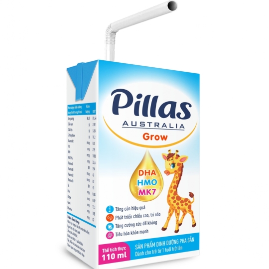Thùng sữa bột pha sẵn Pillas Grow  110ml