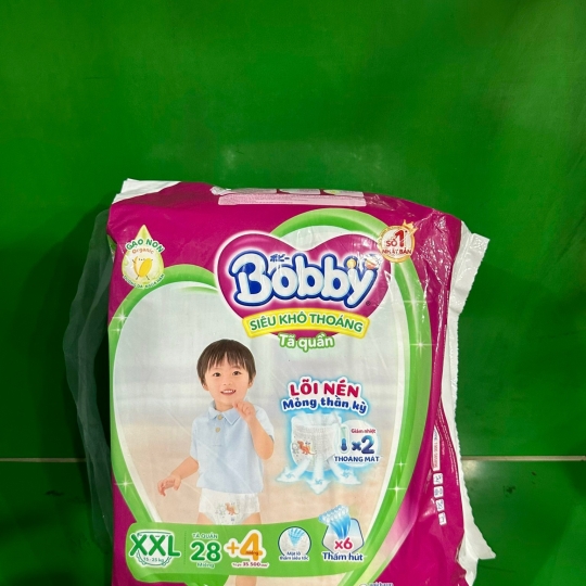 Bỉm tã Bobby quần XXL 28