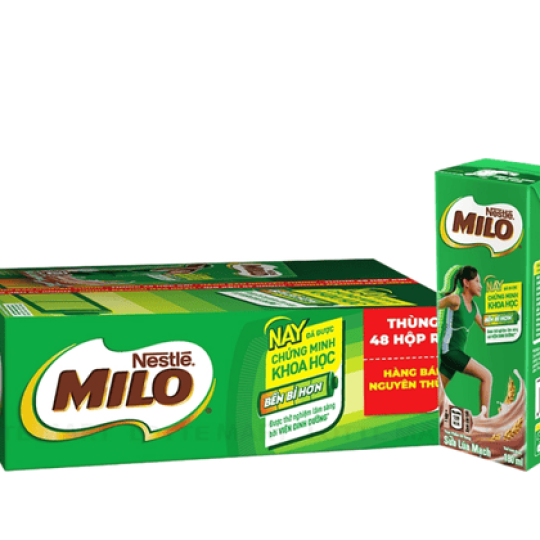 Sữa lúa mạch Milo có đường hộp 180ml