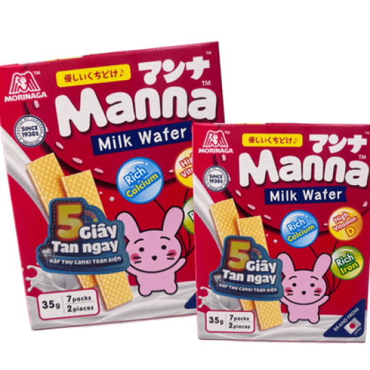Bánh xốp sữa Morinaga Manna 35g