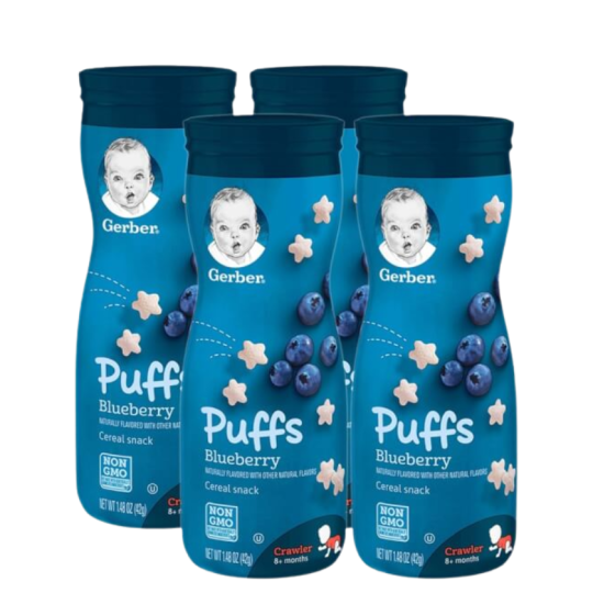Bánh ăn dặm Gerber Puffs vị việt quất