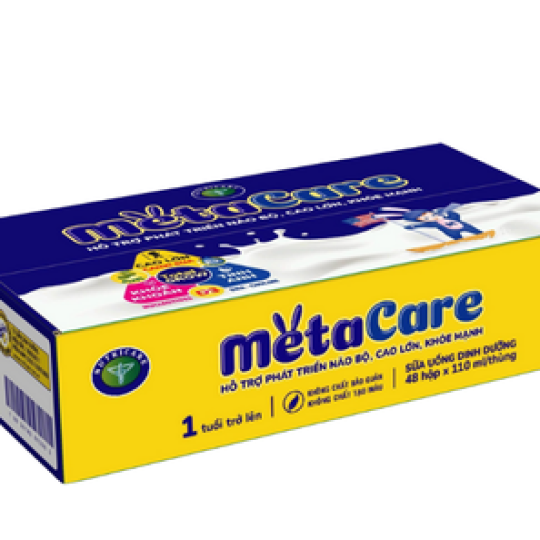 Thùng sữa bột pha sẵn metacare xanh 180 ml