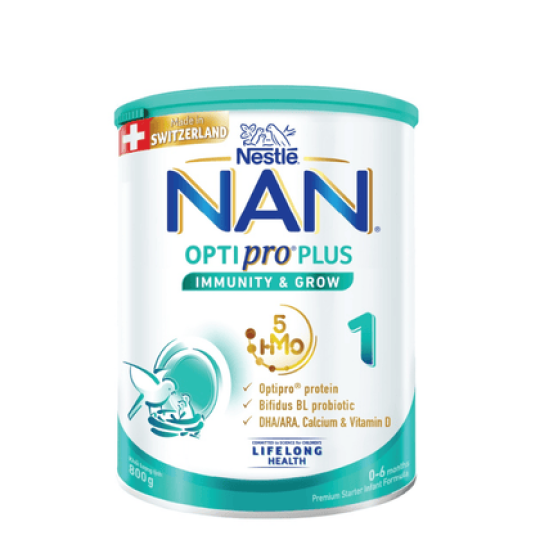 Sữa Nan Optipro Plus số 1 5HMO 800g cho bé 0-6 tháng tuổi