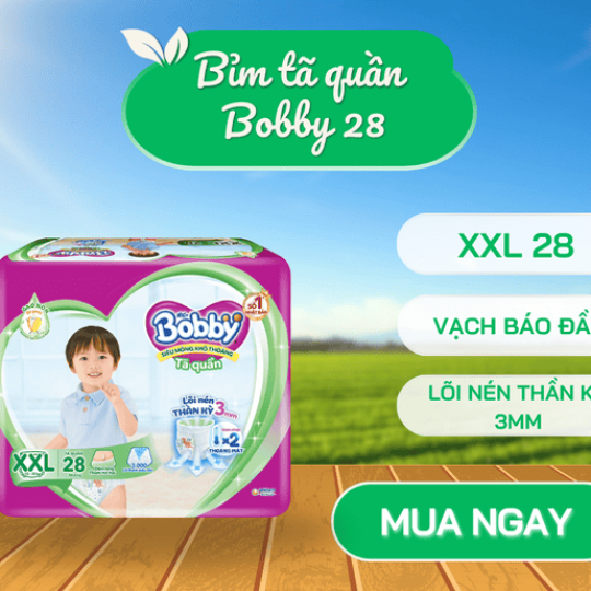 Bỉm tã Bobby quần XXL 28