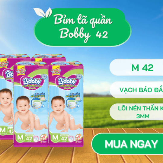 Bỉm tã  Bobby quần M 42