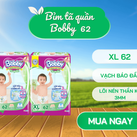 Bỉm tã  Bobby quần XL 62