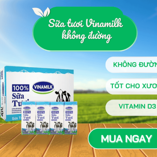 Sữa tươi VINAMILK không đường ( HỘP)