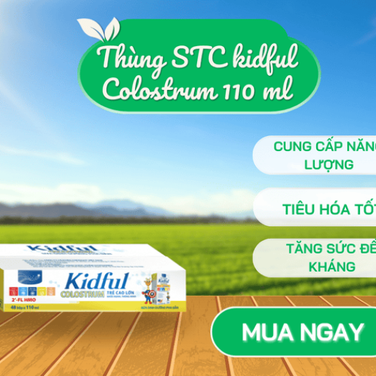 Thùng sữa pha sẵn kidful Colostrum 